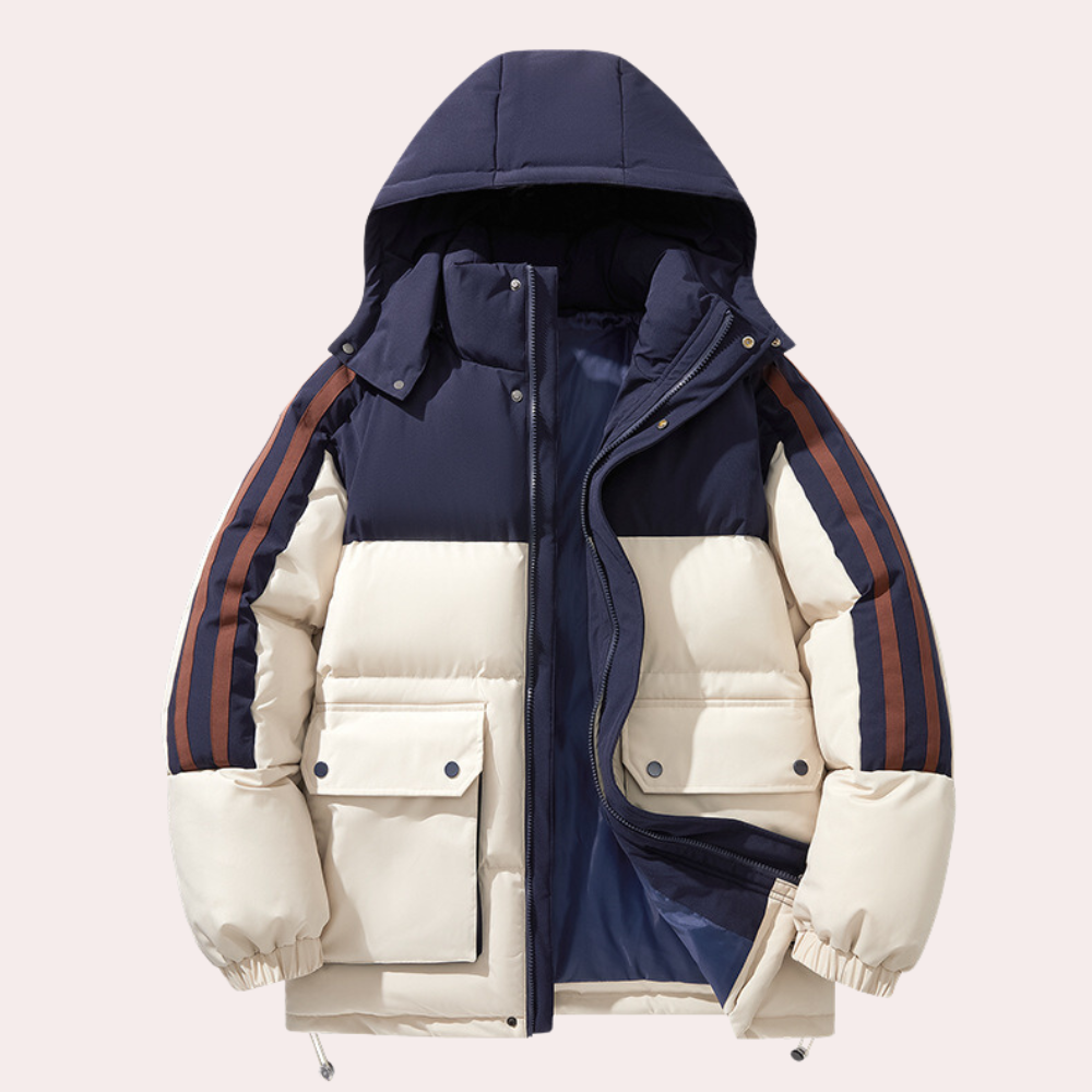 Herr Vinterjacka Elegant Vattentät Isolering Tyg-5