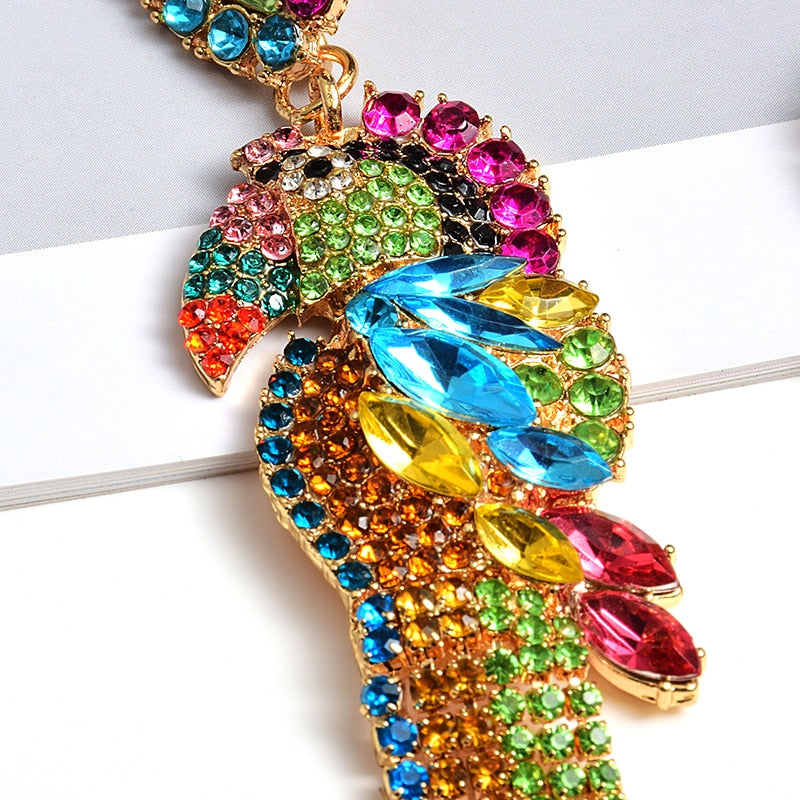 Hängande Örhängen Elegant Design Strass Zinklegation-5