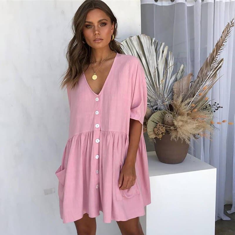 Fina Dam Klänningar Elegant Lätt Tyg för Sommar och Fest-2