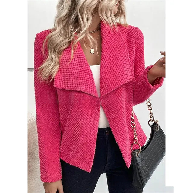 Kvinnors Blazer Skräddarsydd Polyester Viskos Elegant 11