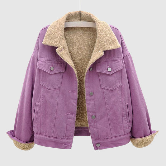 Damjacka i Sammet Modern Stil för Damer-1