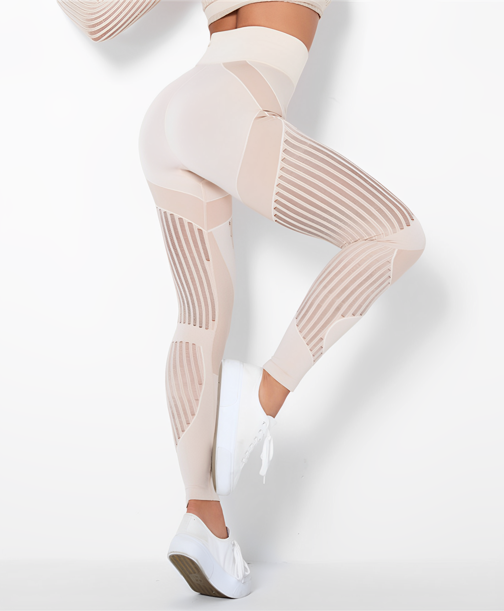 Dam Leggings Knäavlång Sömlös Kompression Nylon Spandex 1