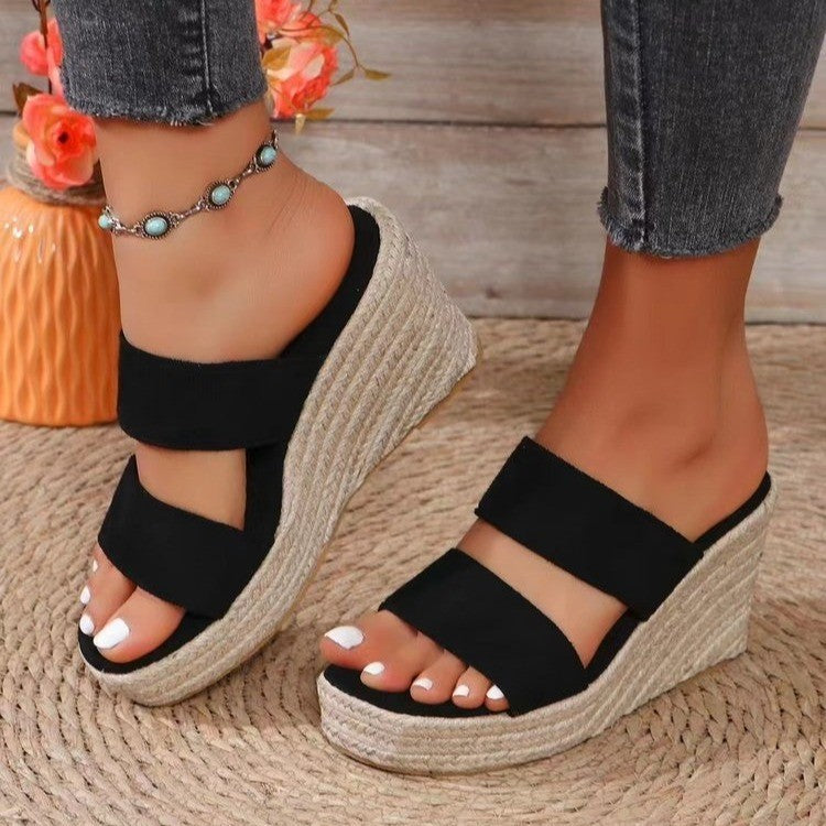 Hochhackige Sandalen Damen aus Synthetischem Leder mit Vadderter Fußbett - Elegante Sommer Sandalen in Schwarz und Beige 8