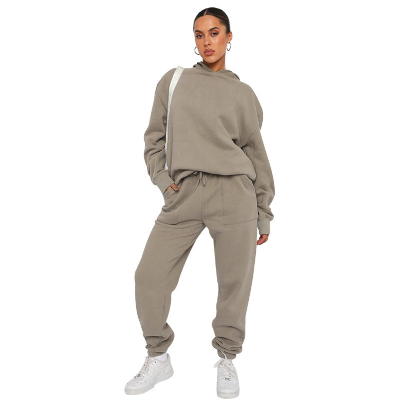 Dam Tracksuit Joggingdräkt med Huva Andningsbart Material-3