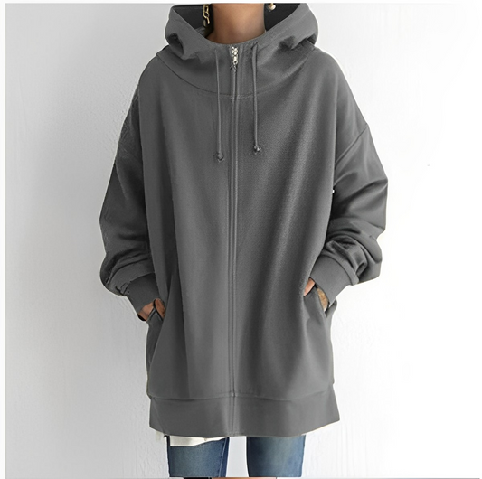 Hoodie Dam i Mjukt Material – Avslappnad Passform med Huva, Perfekt för Vardagsbruk och Utflykter 1