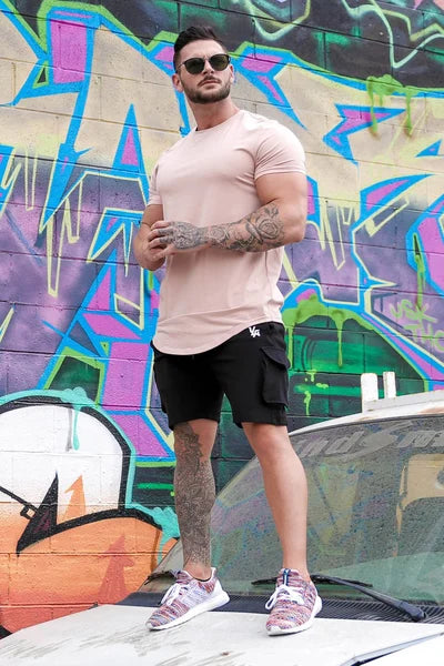 Kvinnors T-shirt Djup Skärning Mjuk Bomullsblandning-4