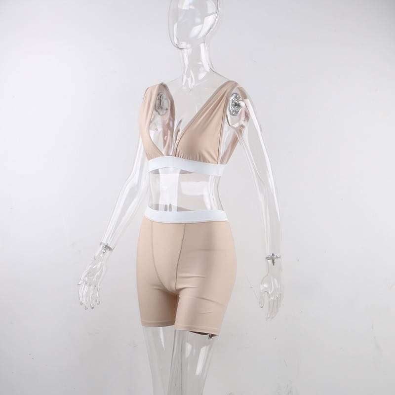 Dam Shorts Set V-Neck Polyester 4