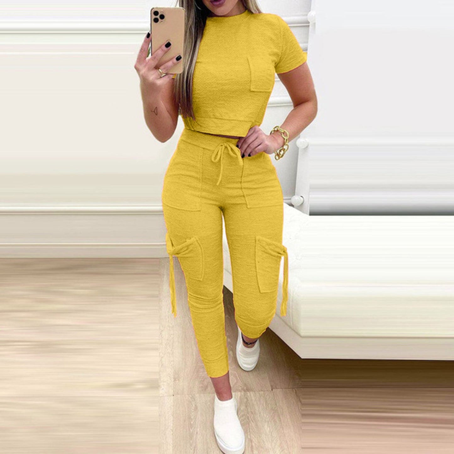 Variant image for Dam Latzhose Slim Fit med Kordelzug Högkvalitativt Tyg-55