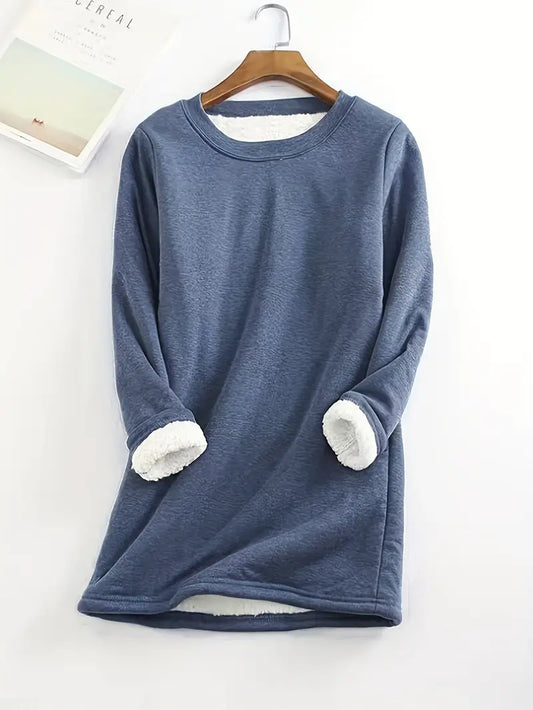Fleecetröja Dam Avslappnad Oversized Fleece i Mjukt Material – Perfekt för Kalla Höstdagar 1