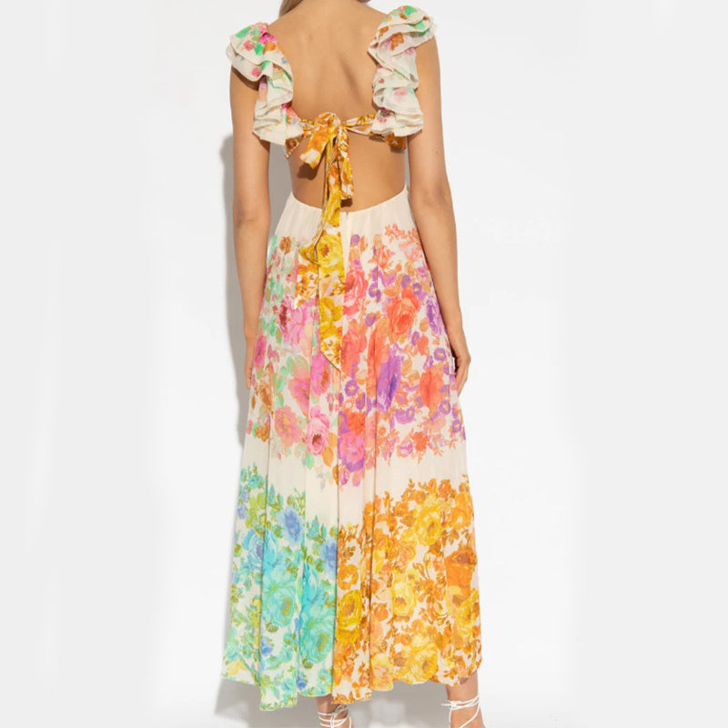 Dam Sommarklänning Lätt Luftig Elegant Design-2