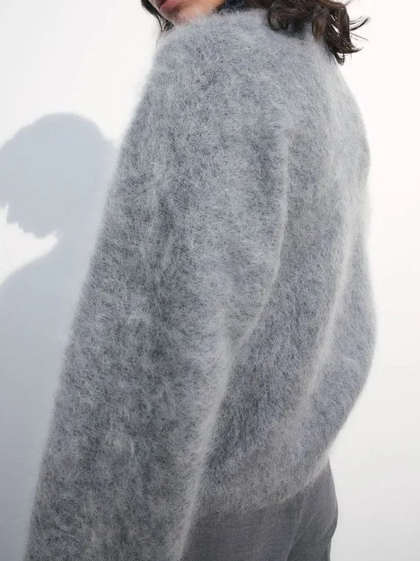 Dam Pullover Överdimensionerad Mohair 3
