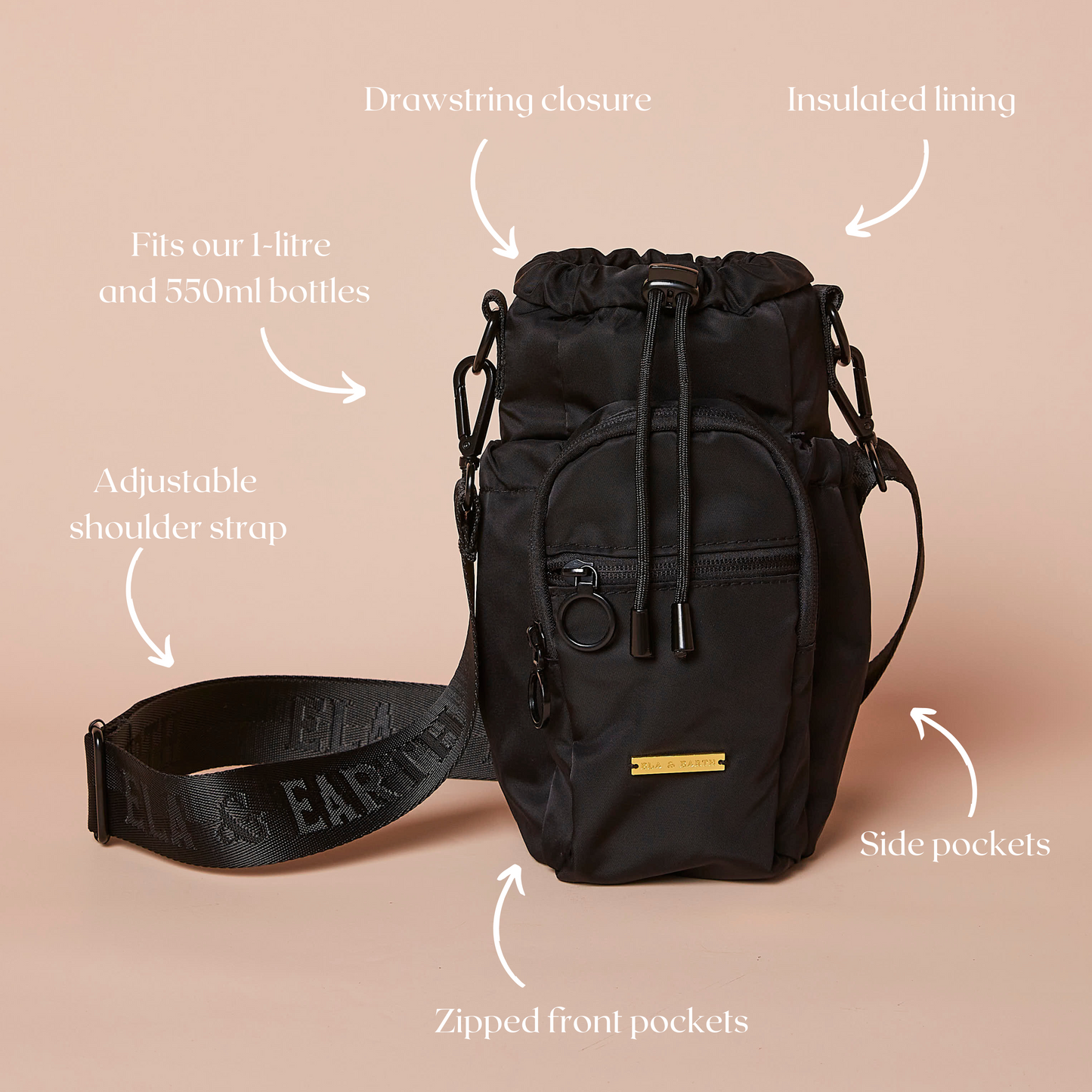 Kvinnors Vattenflaskväska Kompakt Nylon Isolerande Design 6