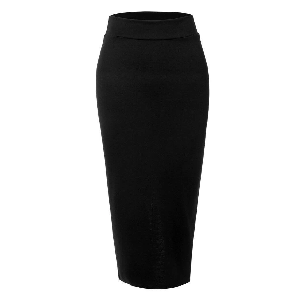 Dam Maxikjol Blyertsstil Elastisk Midja 100% Polyester 8