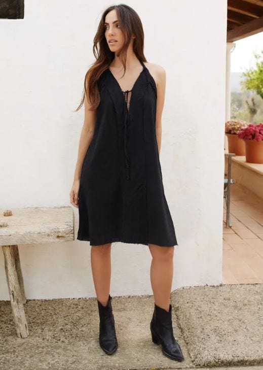Kvinnors Midi Klänning Boho Stil med Fransar Polyester 1