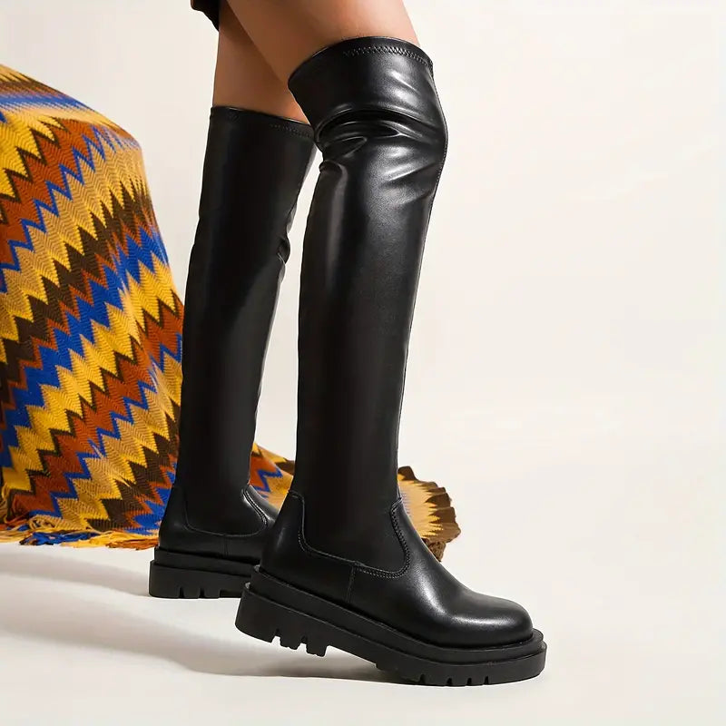 Dam Plattformsstövlar Bekväm Design Hållbart Material-2