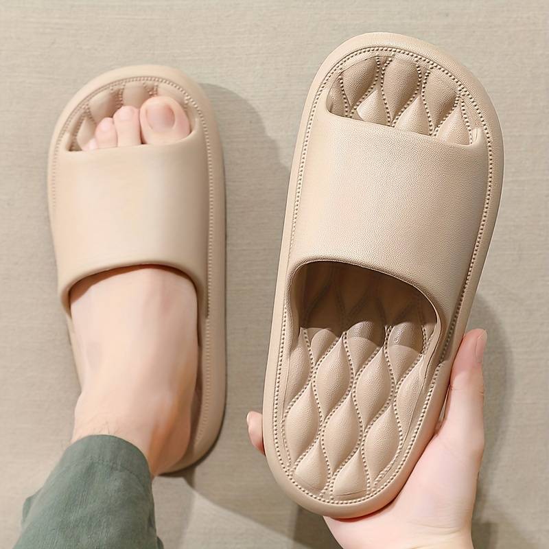Herrtofflor Icke-halkiga Komfort Textil Gummi-3