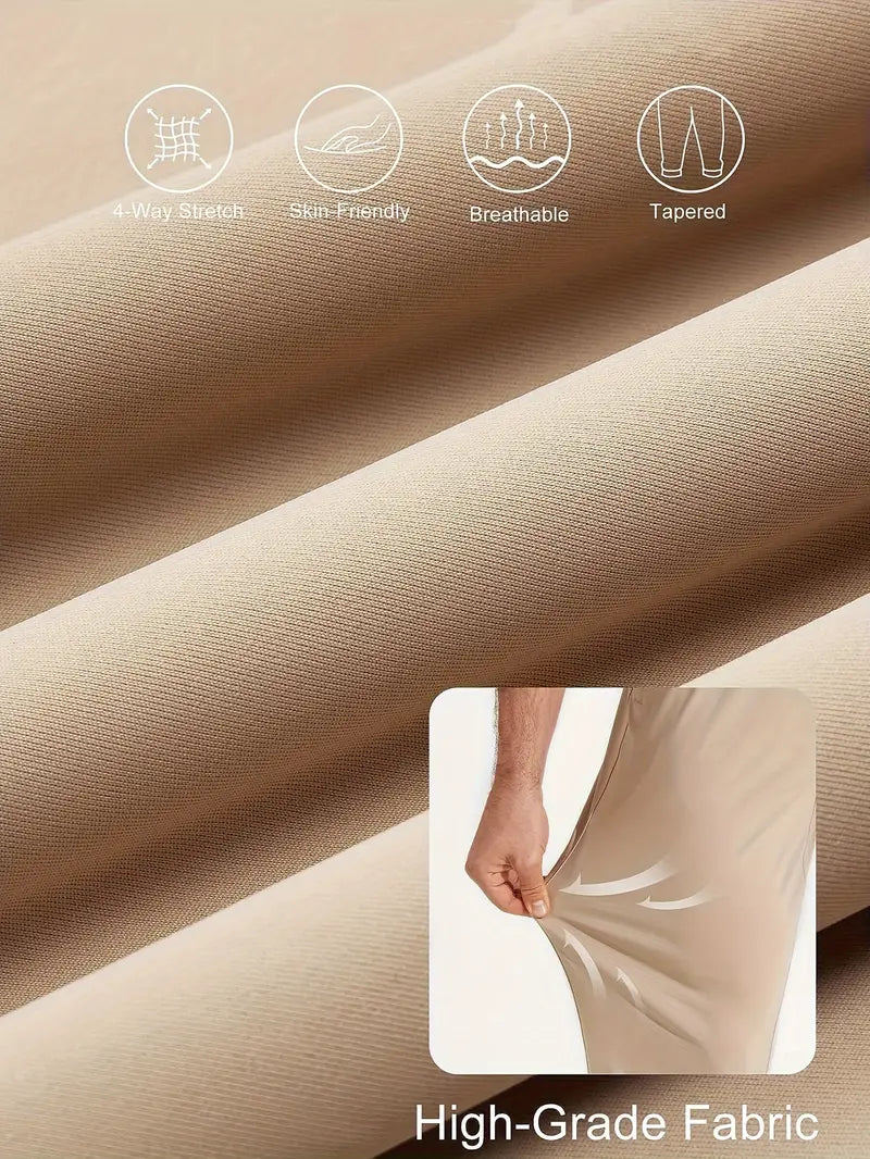 Herr Golfbyxor Slim-Fit Fyrsidig Stretch Polyester-5