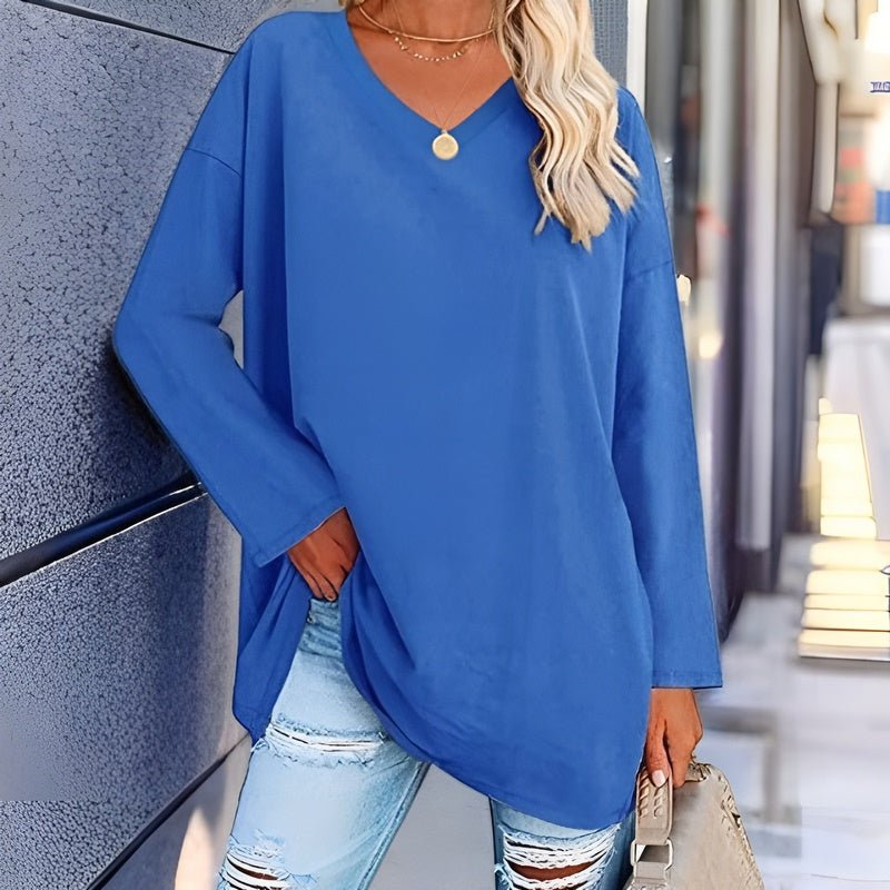 Dam Blus Glänsande Polyester Modern Stil-2