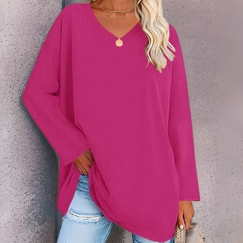 Dam Blus Glänsande Polyester Modern Stil-3