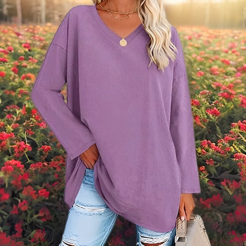 Dam Blus Glänsande Polyester Modern Stil-5