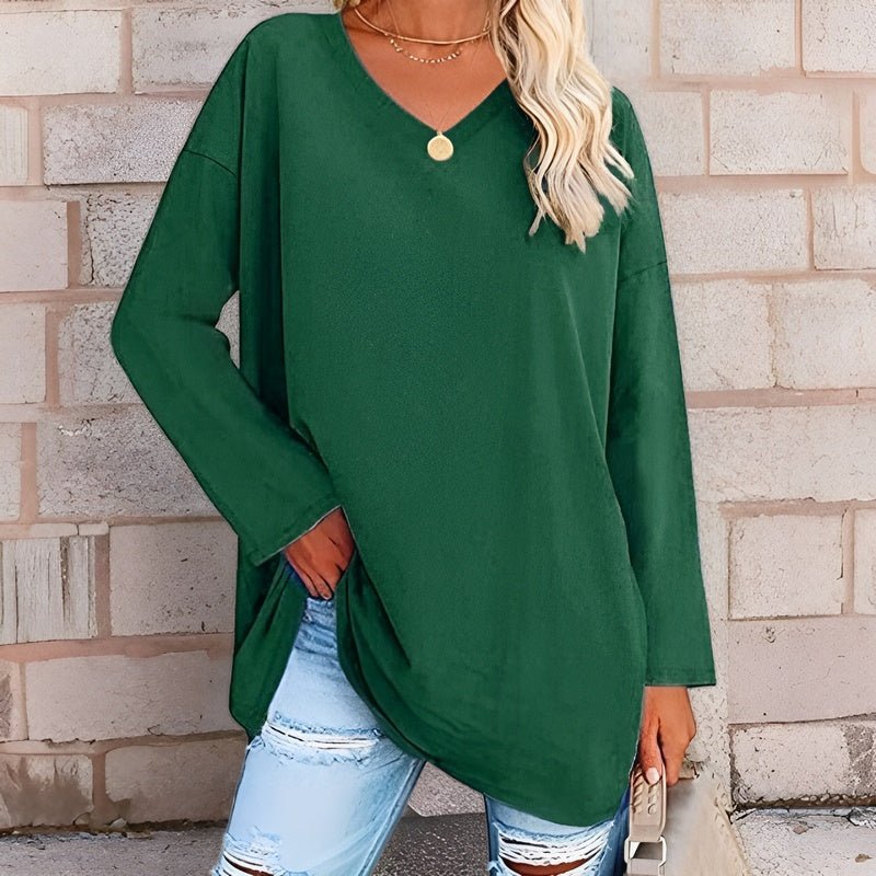 Dam Blus Glänsande Polyester Modern Stil-4