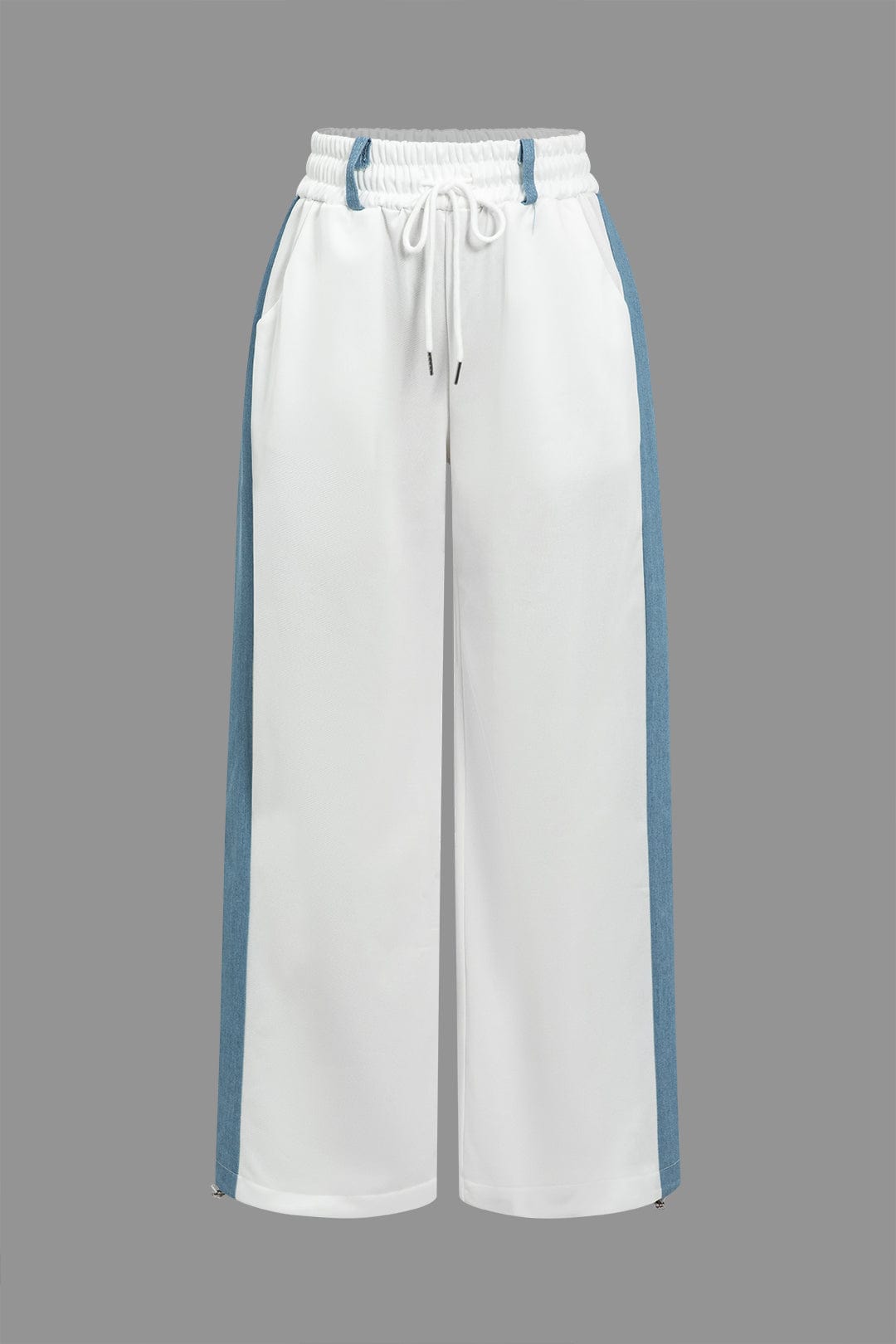 Kvinnors Denimset Trendigt Med Kontrast Detaljer-3