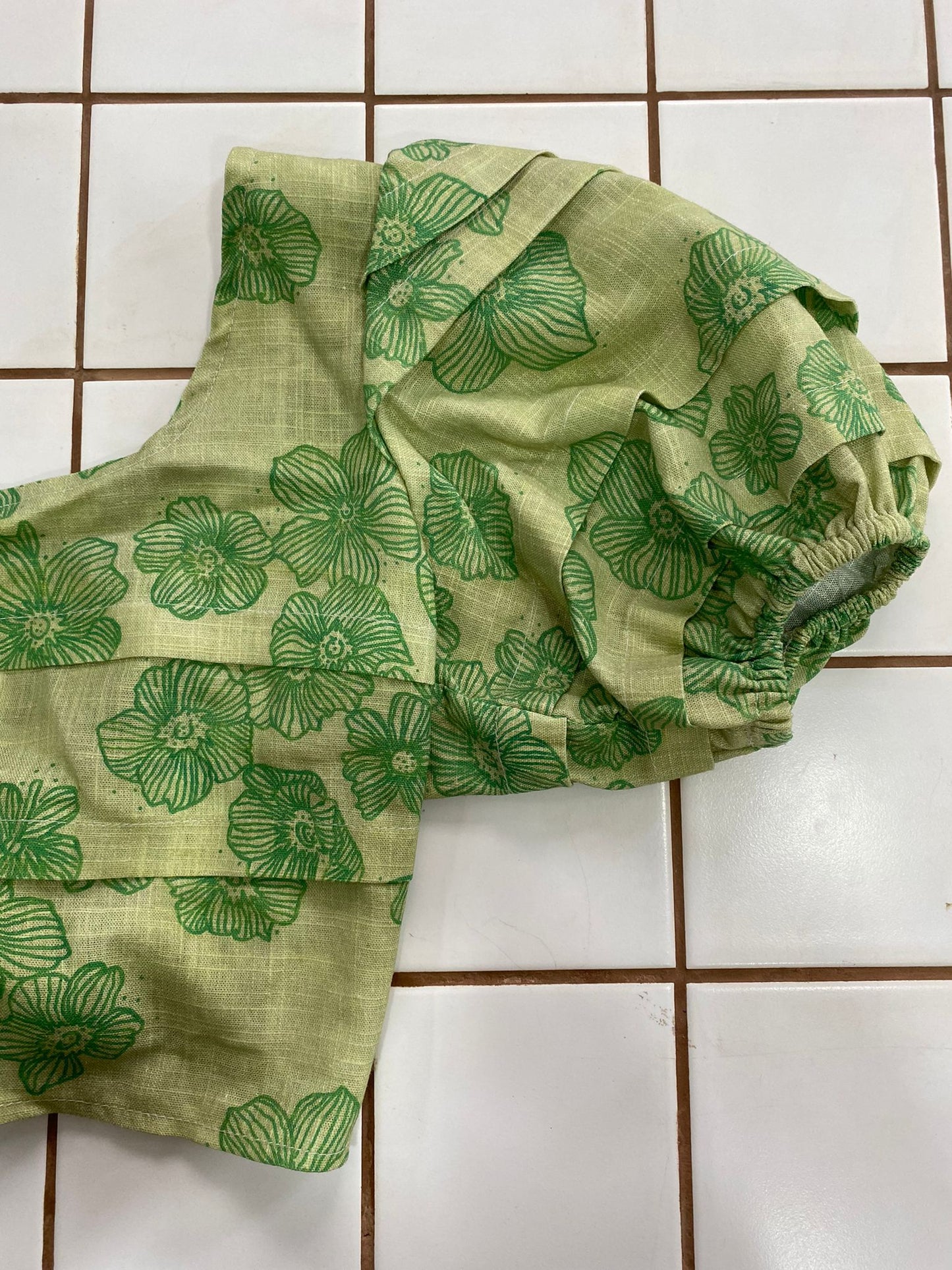 Dam Topp Festtoppar Ballongärmar Bomull-3