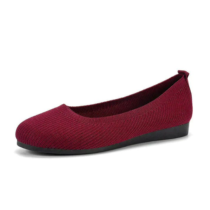 Kvinnors Ballerinaskor Andningsbart Material Elegant Design-4