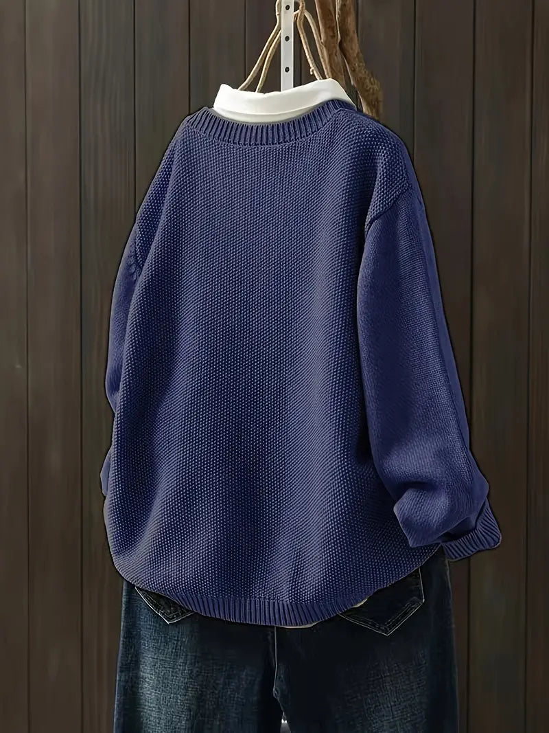 Dam Cardigan Klassisk Design Mjuk Fiber-4