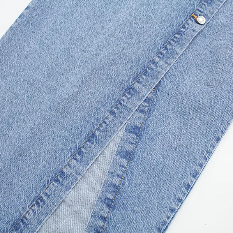 Dam A-Linjekjol med Slits Polyester Elegant A-Linjeformad 4