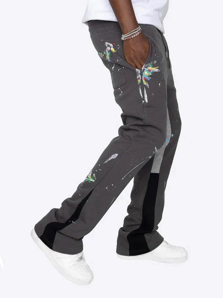 Variant image for Dam Flare Sweatpants Färgstänkt Bomull-11