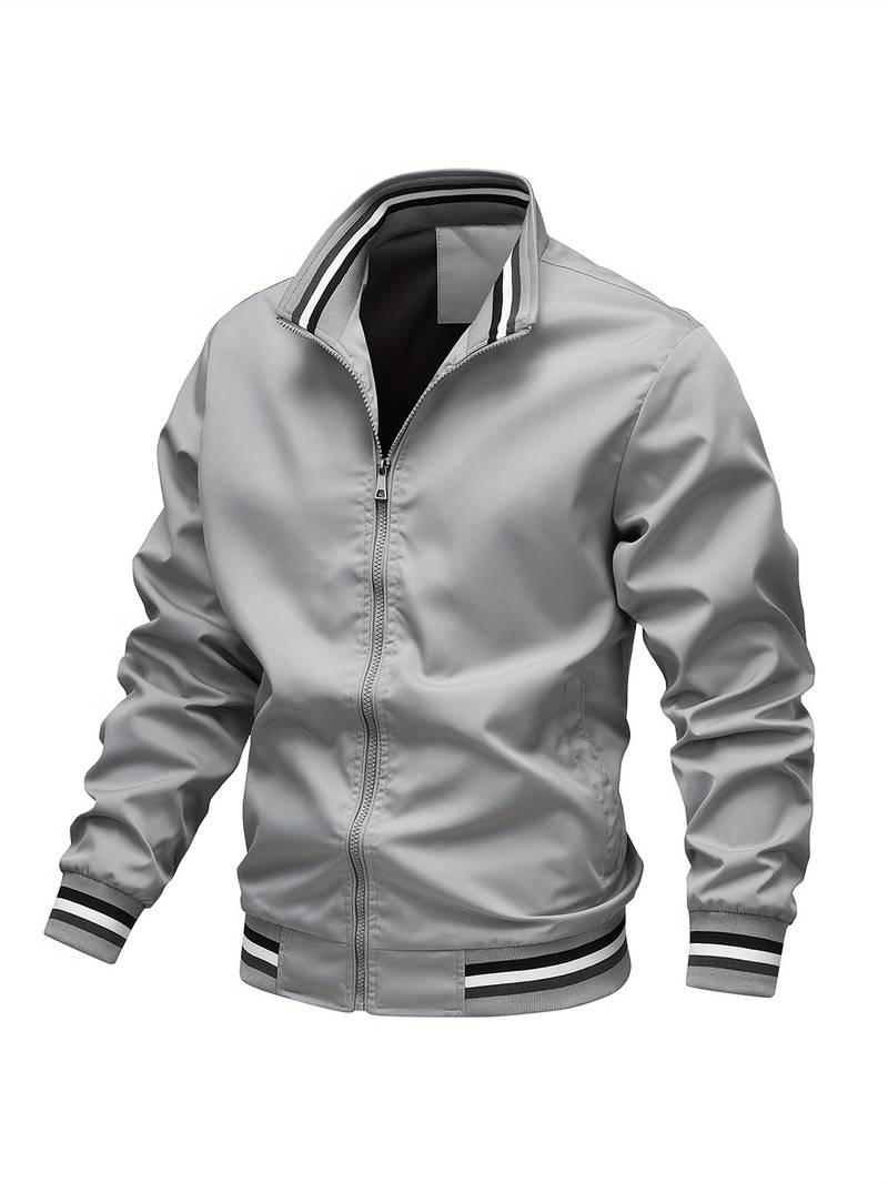 Variant image for Herrjacka Bomber Randig Polyester för Höst och Vår-43