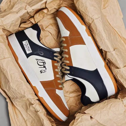 Herrskor Sneakers Snörning Ekosläder Komfortabel Design-4