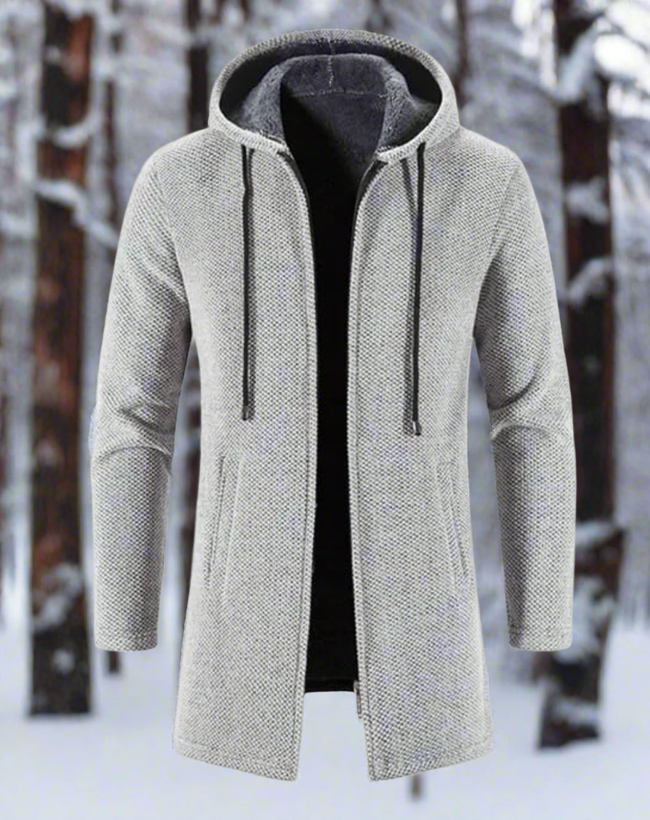 Dam Vinterkappa Hoodie Mjuk Fleece med Justerbar Huva-4
