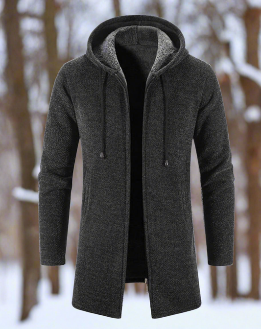 Dam Vinterkappa Hoodie Mjuk Fleece med Justerbar Huva-1