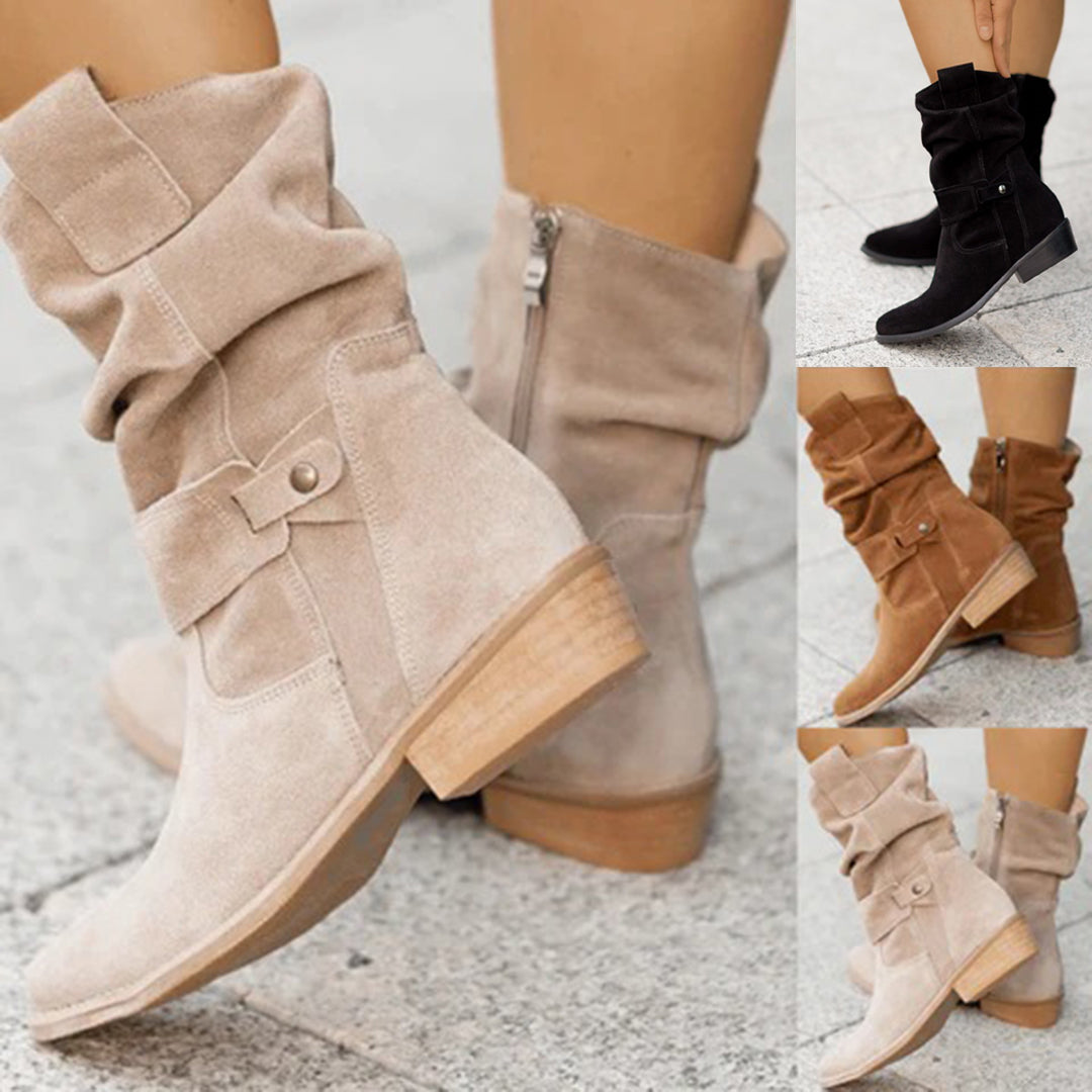 Kvinnors Ankelstövlar Slouchy Mocka-4