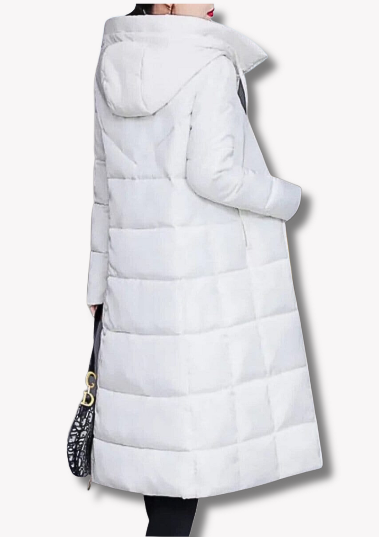 Variant image for Kvinnors Lång Kappa Quiltad Polyester Med Huva-29