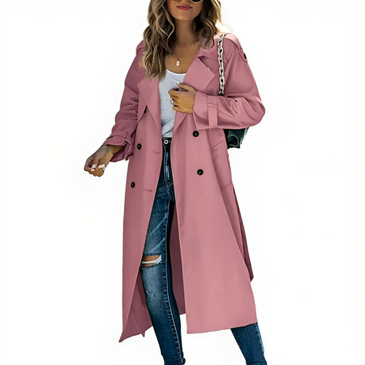 Dam Kappa Elegant Trenchcoat Hållbart Material-1