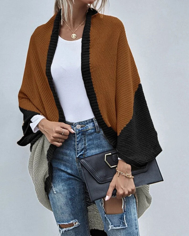 Svart Lång Kofta för Dam – Avslappnad Stickad Cardigan i 100% Akryl, Perfekt för Kalla Dagar 10