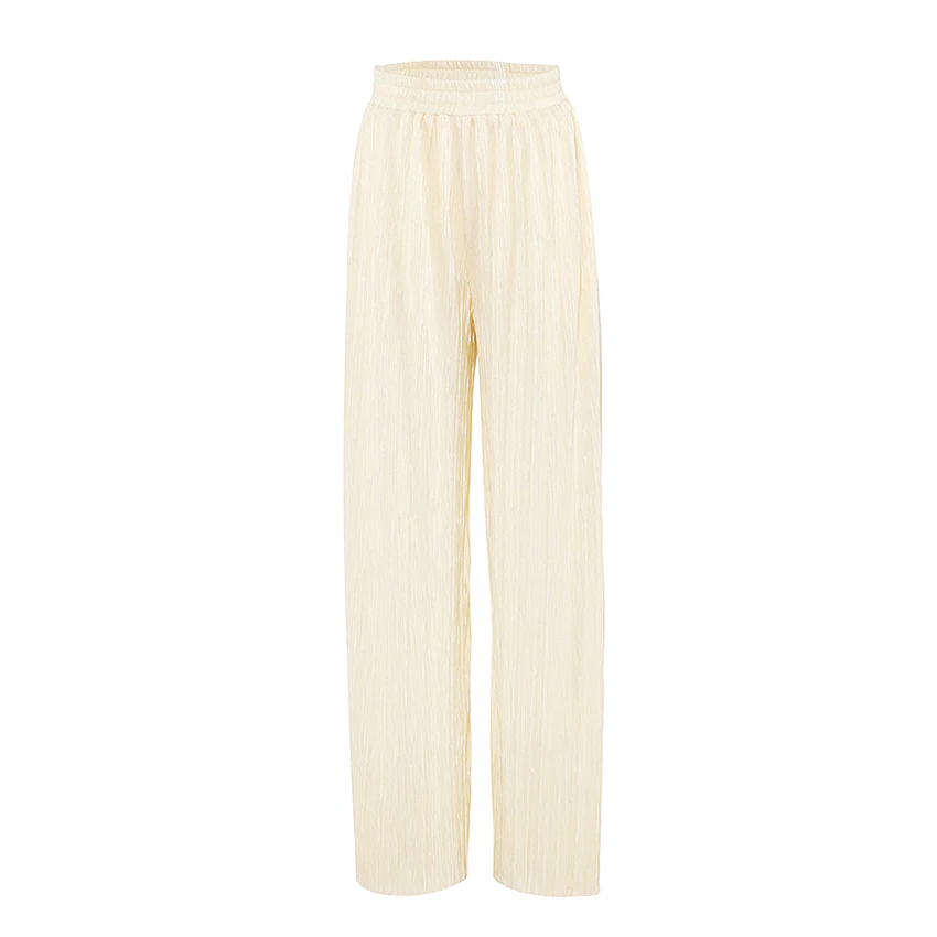 Dam Byxor Plisserade Vida Ben med Resår i Midjan Polyester Snygga Byxor-4