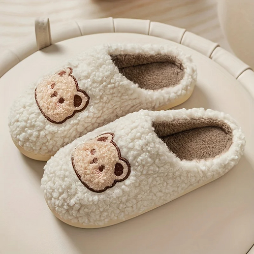 Unisex Tofflor Plysch Mjuk Inomhus Komfort-1