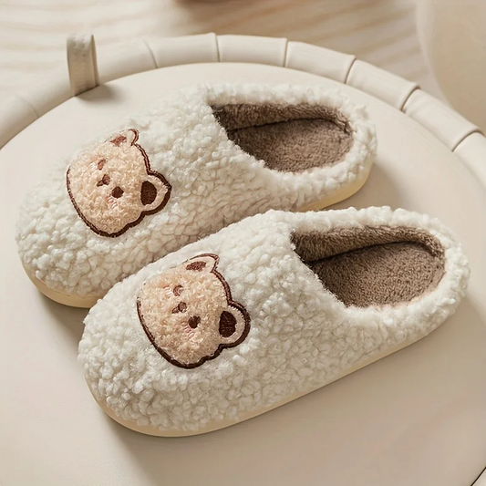 Unisex Tofflor Plysch Mjuk Inomhus Komfort-1