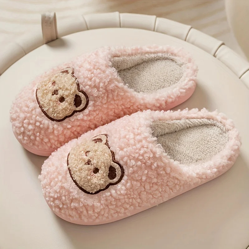 Unisex Tofflor Plysch Mjuk Inomhus Komfort-4
