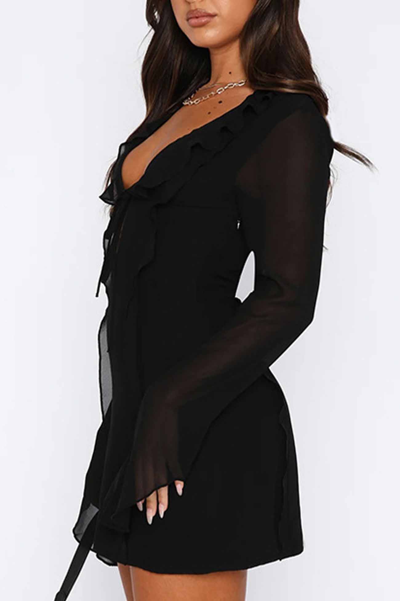 Långärmad Dam Klänning i 100% Bomull – Eleganta Sommarklänningar för Fina Tillfällen 3