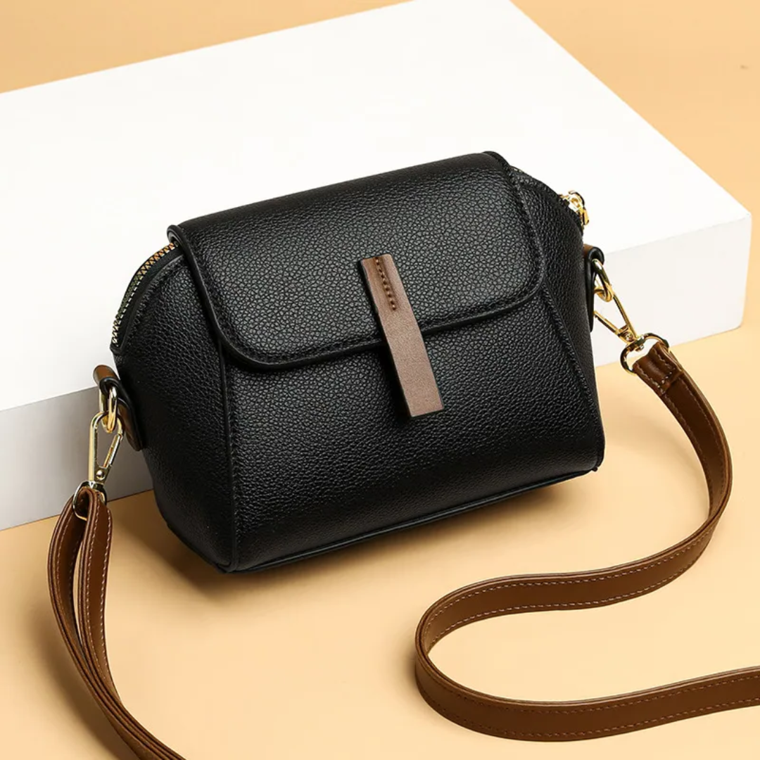 Damväska Kompakt Stilren PU-Läder Axelväska Crossbody-2