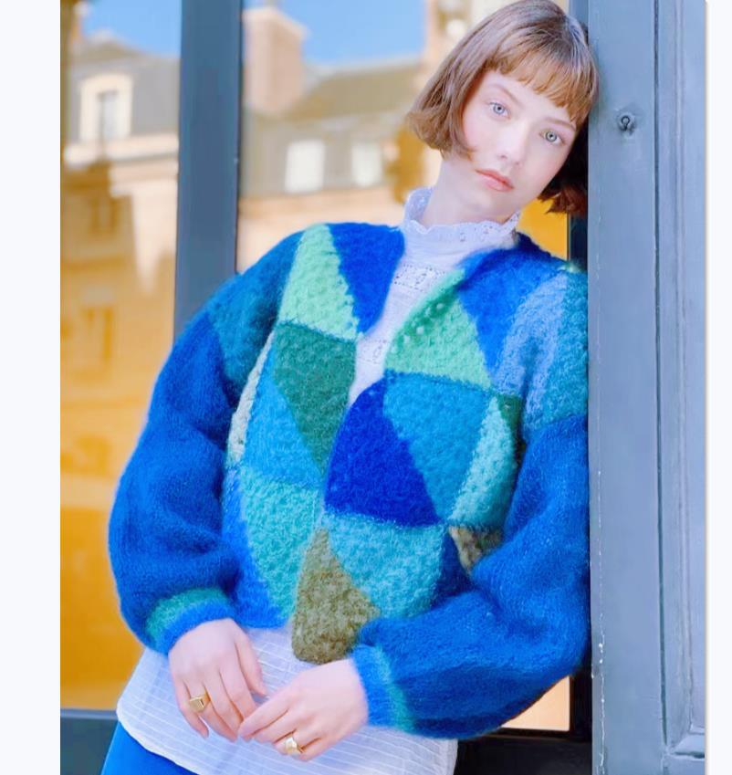 Variant image for Dam Stickad Tröja Färgglad Mjuk Akrylblandning-4