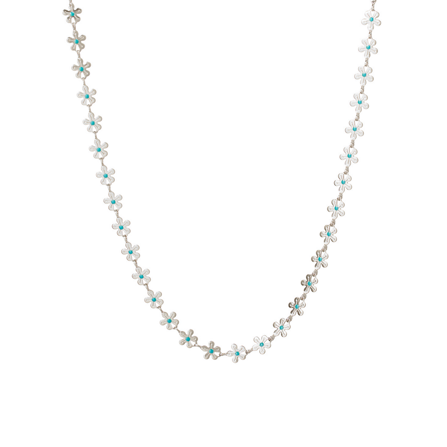 Variant image for Dam Silverhalsband Blommig Design Äkta Silver Justerbar Längd-2