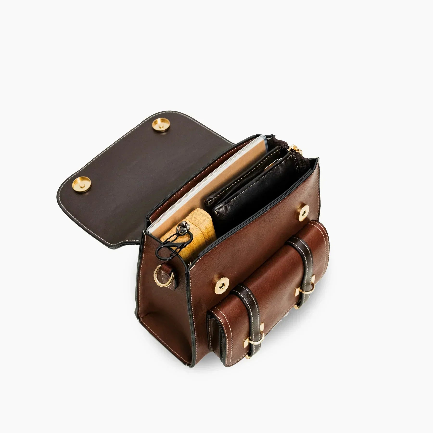 Dam Ryggsäck Veganläder Modern Design Rymlig och Elegant-4