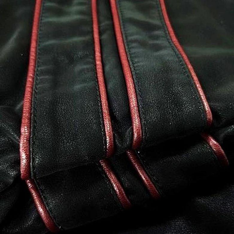 Herrjacka Läder Utomhus Stilren Design Högkvalitativ Material-3
