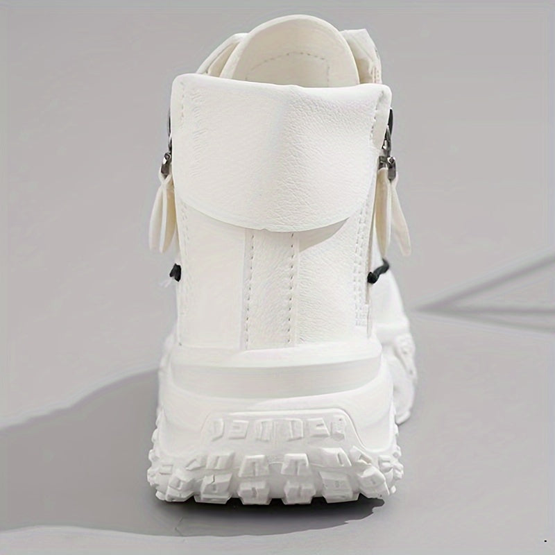 Dam Sneakers Ankelhöga Plattform Textil Casual-2